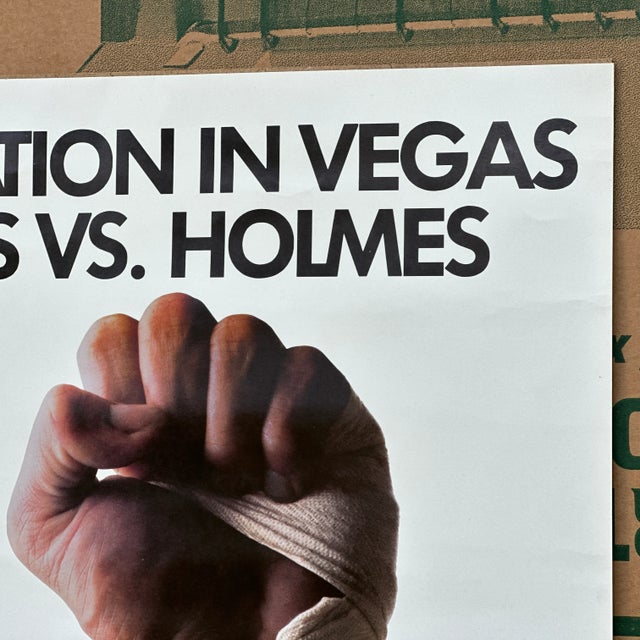 1980s Original 1986 Vindication in Vegas Spinks vs. Holmes Heavyweight Boxing Fight Poster For Sale - Image 5 of 11