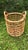 Mid 20th Century Vintage Open Bamboo Basket With Handles For Sale - Image 5 of 11
