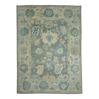 Turkish Oushak Rug 9'9" x 13'3" #18602 For Sale
