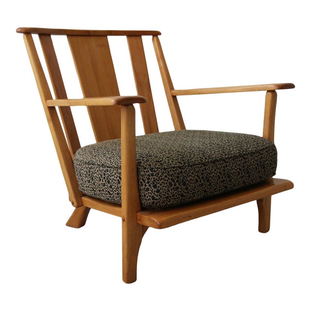 Early Mid Century Craftsman Style Lounge Chair For Sale