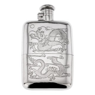 Chinese Silver Hip Flask, Canton, 1920s For Sale