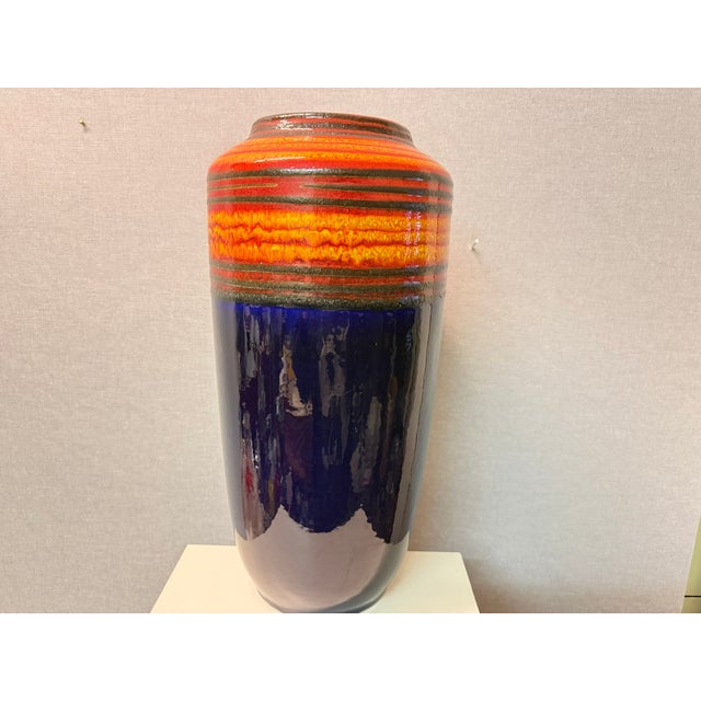 Mid-Century Modern Vintage Fat Lava Floor Vase from Scheurich, 1970s For Sale - Image 3 of 18