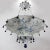 Vintage Two Tiers Upside Down Umbrella Ceiling Chandelier With Bells, White/ Blue in Arabasic Design Style For Sale - Image 9 of 10