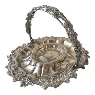 Victorian Van Bergh Silver Co Serving Tray With Handle For Sale