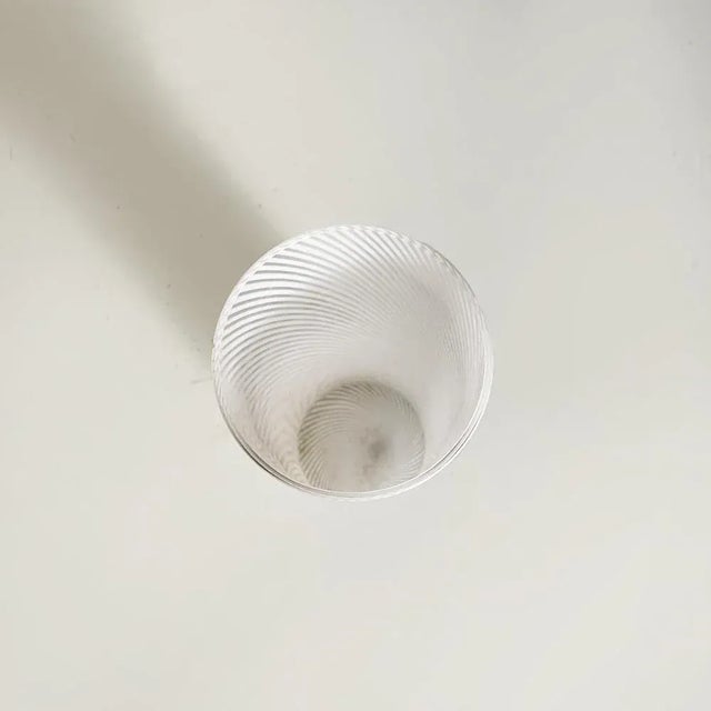 Italian Modern Vase in White and Transparent Murano Glass, 1960s For Sale - Image 3 of 7