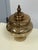Design Plus Gallery presents an Antiqued Mercury Glass Footed Lidded Jar. The rounded glass vessel rests upon a circular...
