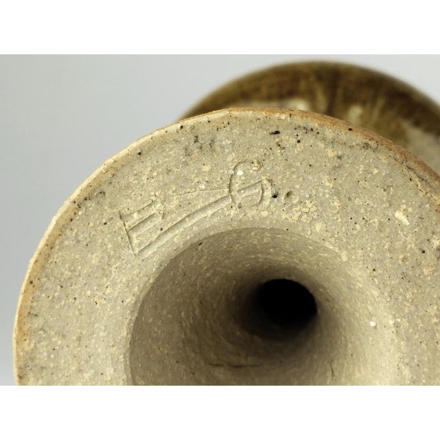 Brown Mid-Century Modern Mushroom Ikebana Vase by Erik Graeser, Denmark, 1960s For Sale - Image 8 of 10