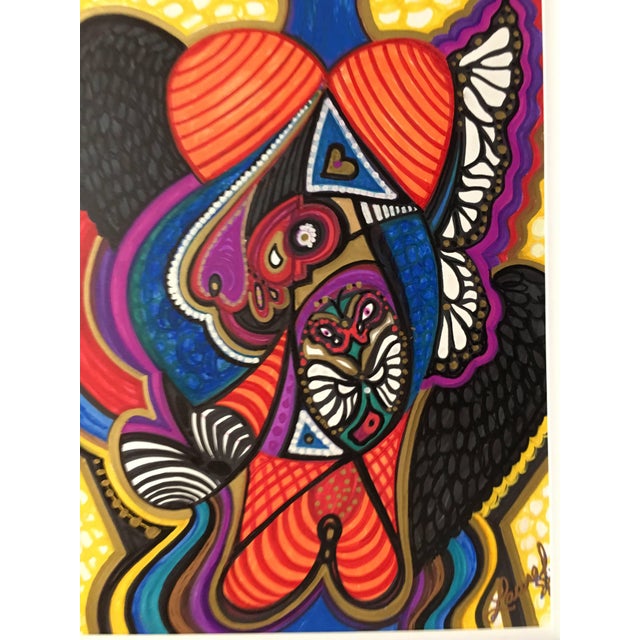Los Angeles artist Laurel Rosenberg created this one-of-a-kind 14 inches tall by 11 inches wide artwork titled "Addie's...