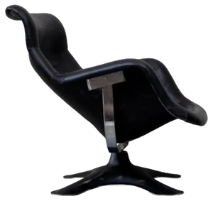 Mid-Century Carousel Chair in Black by Yrjö Kukkapuro for Haimi, 1960s