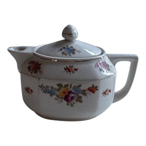 Mid 20th Century Japanese Mikori Ware Floral Porcelain Teapot