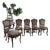Five Vintage French Louis XV Style Chairs With Matching Stool For Sale