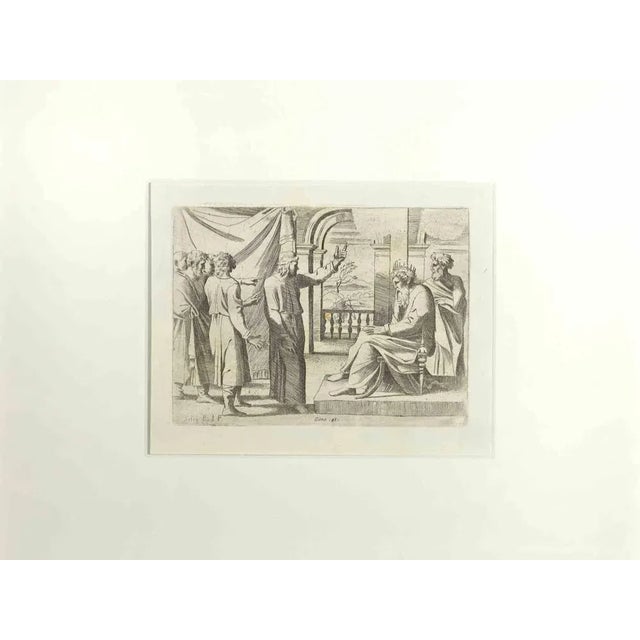 Giovanni Lanfranco, Genesis 41, Old Testament Story, Etching, 1600s For Sale - Image 3 of 3