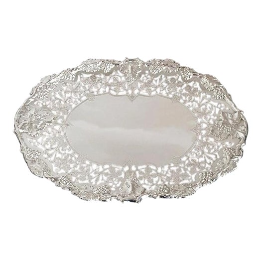 George VI Pierced Sterling Silver Compotier, Sheffield, 1940 For Sale