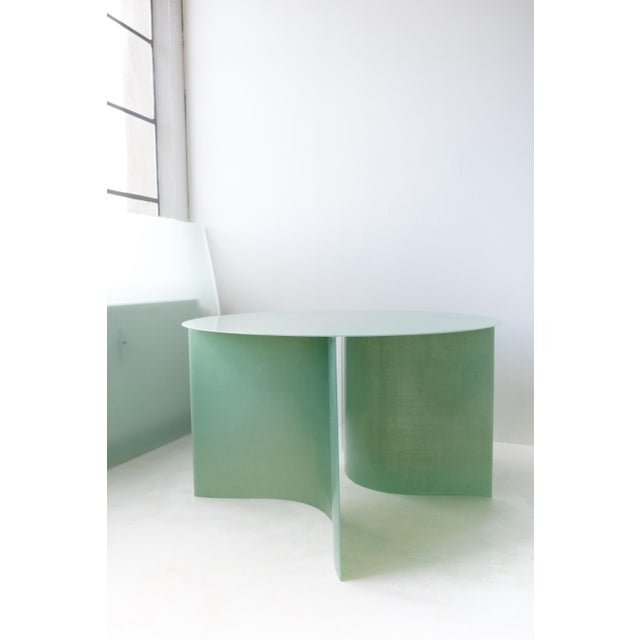 New Wave Round Dark Green Dining Table by Lukas Cober Chairish