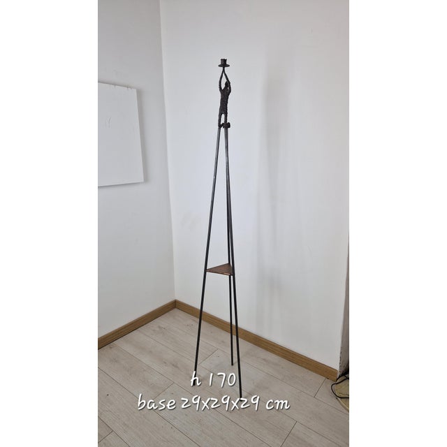 Iron and Bronze Candlestick by Alberto Giacometti, 1970s For Sale - Image 10 of 14