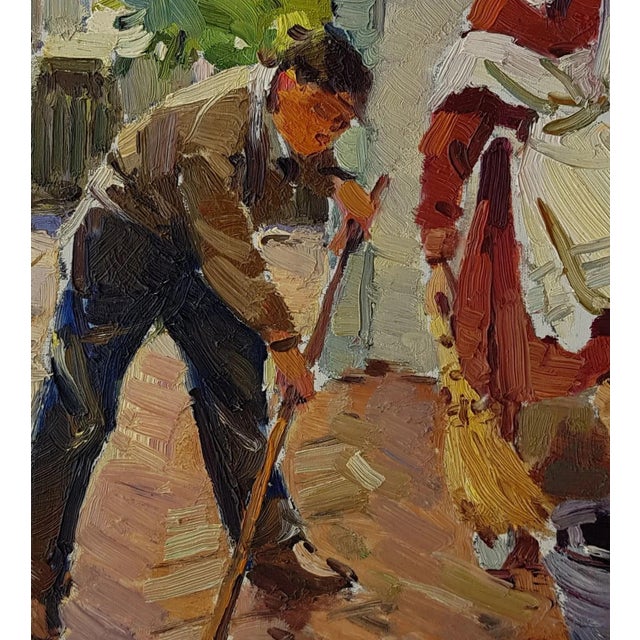 Soviet Children Oil Painting, Ukrainian Artist, 1957 35.5-31 For Sale - Image 4 of 6
