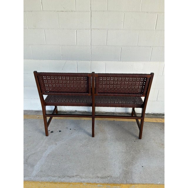 2020s Made Goods Co Percy Leather Banquette For Sale - Image 5 of 7