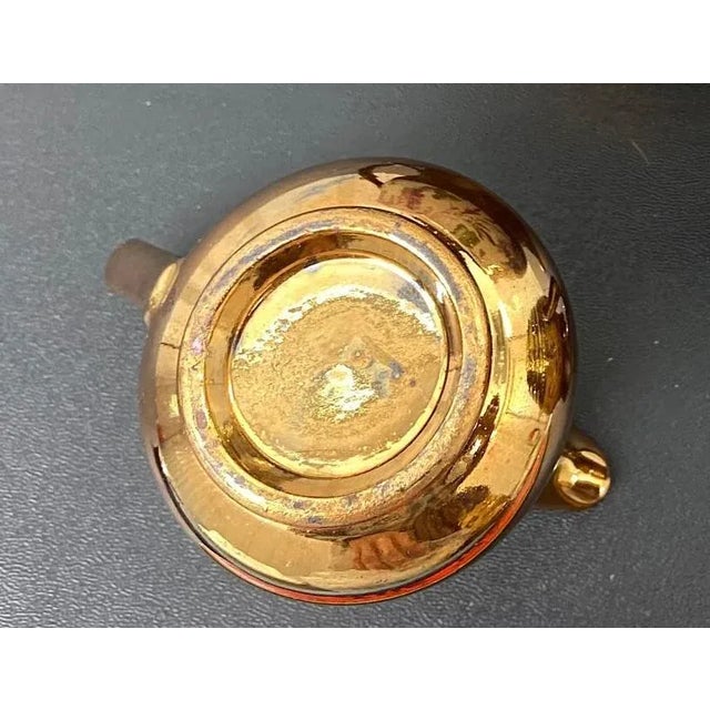 Antique English Staffordshire Copper Lustreware Creamer For Sale - Image 4 of 4