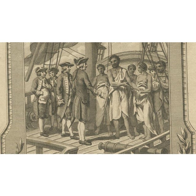 O-Mai Visiting Captain Cook Aboard the Resolution at Tahiti, 18th Century For Sale - Image 4 of 10