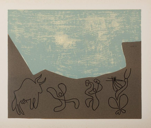 Pablo Picasso, Bacchanale, Musiciens et Taureau, Nude, Etching