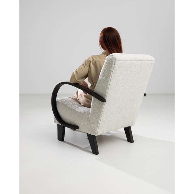 Jindrich Halabala 1950s Czech Wooden Armchair by J. Halabala For Sale - Image 4 of 7