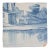 Antique 18th Century Blue and White Portuguese Tile Depicting Medieval Houses by the River For Sale