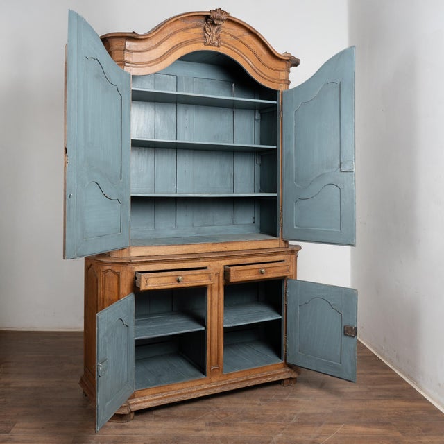 French Late 18th Century Tall French Oak Cabinet "Deux Corp" For Sale - Image 3 of 13