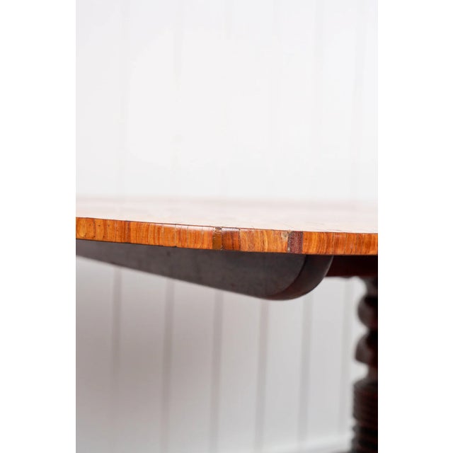 Brown Early 19th Century George III Walnut Breakfast Table With Satinwood Banding For Sale - Image 8 of 11