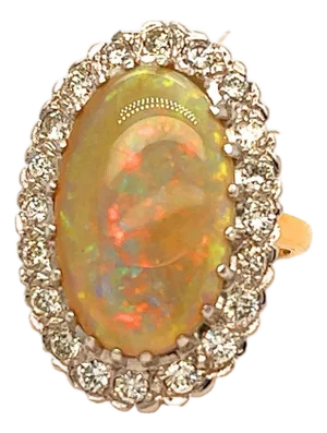 Late 20th Century Stunning Opal Ring, Size 5