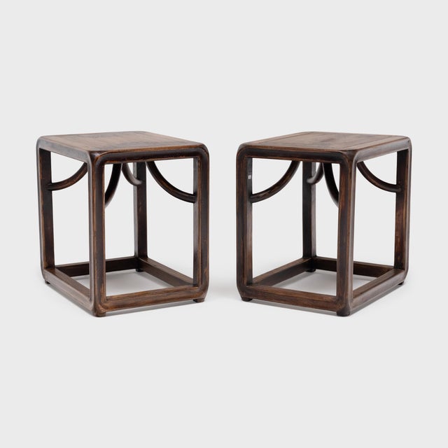 19th Century 19th Century Chinese Round Corner Cube Table For Sale - Image 5 of 5