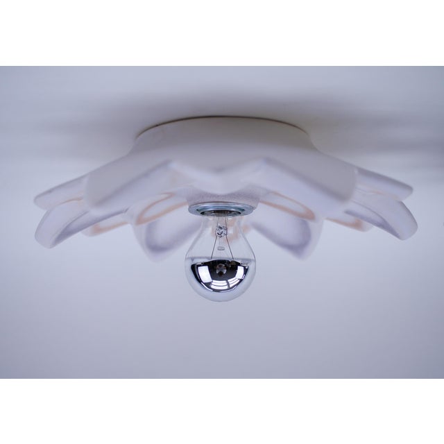 Space Age Ceramic Flower Wall or Ceiling Lamps, Germany, 1960s, Set of 2 For Sale - Image 9 of 15