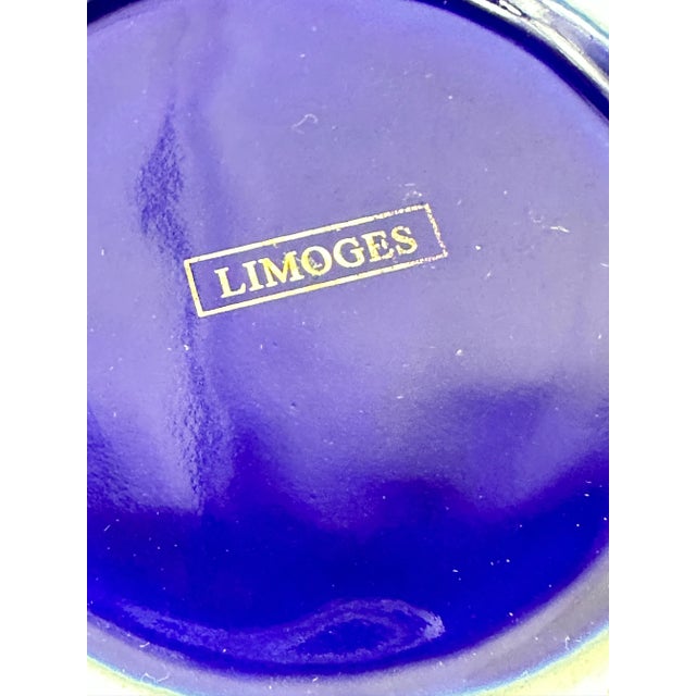 Ink Blue Vintage Limoges Vase For Sale - Image 8 of 8