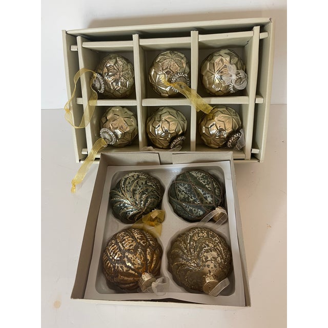 10 PCS Vintage Christmas Ornaments Glass Baubles For Sale In Miami - Image 6 of 6