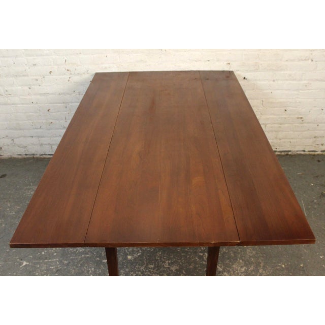 Mid 20th Century Henkel-Harris Co. Solid Wild Black Cherry Drop-Leaf Table For Sale In New York - Image 6 of 18