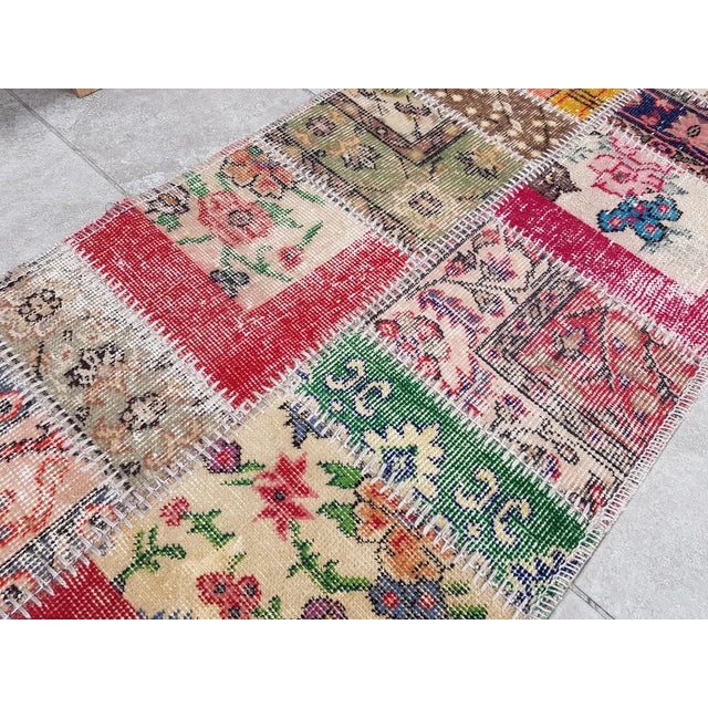 Mid 20th Century Anatolian Handknotted Wool Runner For Sale - Image 10 of 10