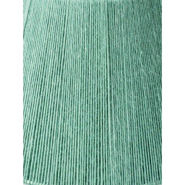 Fajalauza Ceramic Table Lamp with Hand-Woven Merino Wool Lampshade by Amitabha Studio For Sale - Image 11 of 15