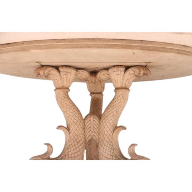 Stone Dining Table With Dolphin Base by Oscar De La Renta | Chairish