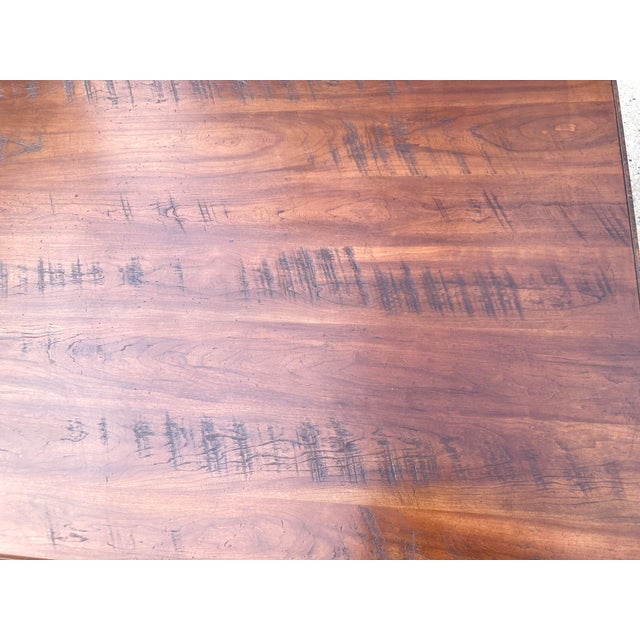 Brown Large Walnut Cocktail Table by Wright Table Company For Sale - Image 8 of 12