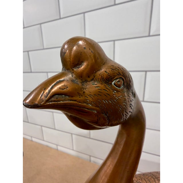 Vintage Pair of Large Copper Geese For Sale - Image 13 of 15