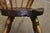 Brown Antique French Country Colonial Chestnut Oak Wood Small Bowed Windsor Arm Chair For Sale - Image 8 of 12