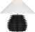 Modern Kelly Wearstler by Visual Comfort Signature Crenelle 20" Stacked Table Lamp in Ebonized Birch with Linen Shad For Sale - Image 3 of 3