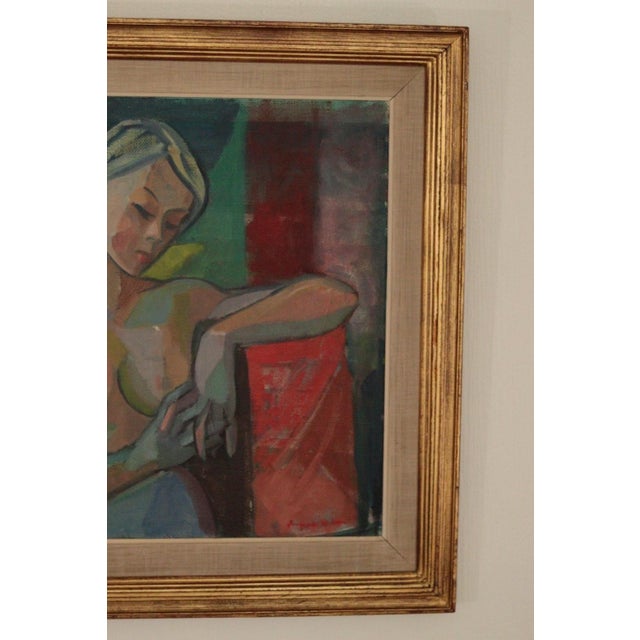 Margareta Wallin, Model, 1960s, Oil on Panel, Framed For Sale - Image 16 of 17