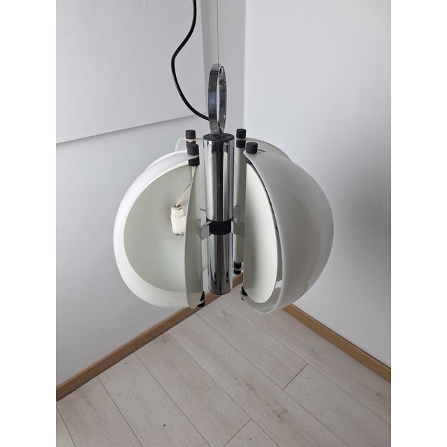 Black Acrylic Glass Spicchio Pendant by Danilo and Corrado Aroldi for Stilnovo, 1970s For Sale - Image 8 of 10