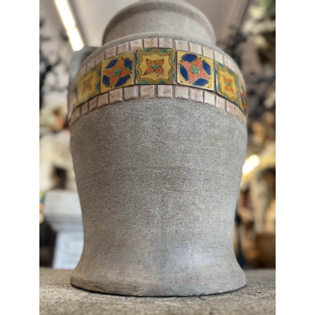 Original 1920s Hillside Pottery Co. Oil Jardiniere Pot Featuring D&M Tiles For Sale - Image 10 of 12