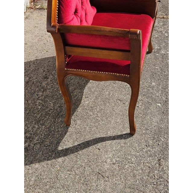French Telephone Bench in Red, 1970s For Sale - Image 6 of 17