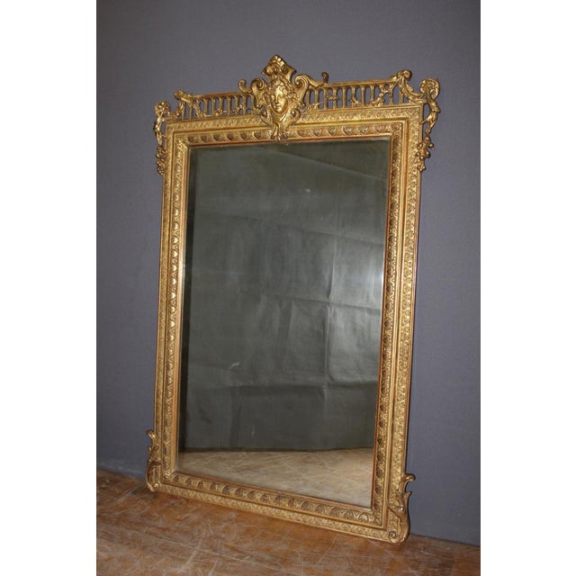 Napoleon Iii Period Mirror in Golden Stucco, 19th Century For Sale - Image 14 of 14