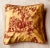 Metal Toile De Jouy Throw Pillow Cover, Automne Pattern, Red and Gold, 20-Inch Square For Sale - Image 7 of 11