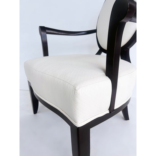 Late 20th Century Barbara Barry for Baker Furniture Oval X-Back Club Chair For Sale In Miami - Image 6 of 11