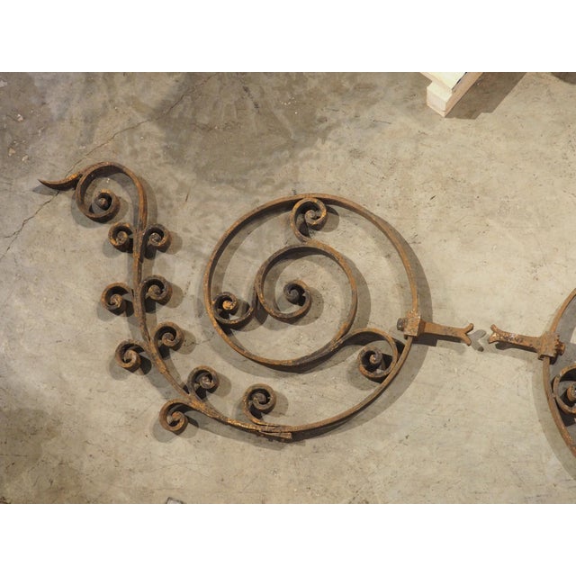 Set of Antique French Wrought Iron Scrolling Elements, Early 1800s For Sale - Image 17 of 18