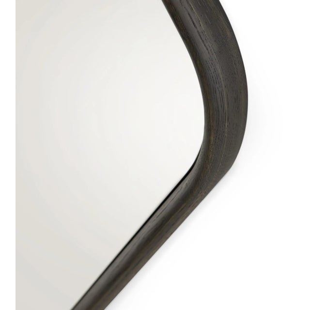 Gold Medium Laguna Oak Wood Eye Mirror by Morica Design For Sale - Image 8 of 9